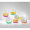 JoyJolt® 10oz. Hue Colored Double Old Fashion Whiskey Glass Tumblers, 6ct.